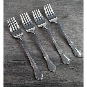 Pfaltzgraff Briarwood‎ Salad Forks Stainless Glossy Set Of 4